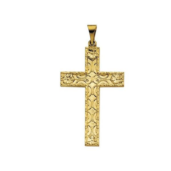 Floral-Inspired Cross Pendant
