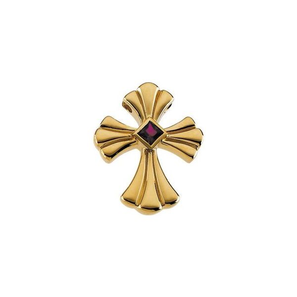 Solitaire Cross Pendant