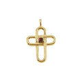 Solitaire Cross Pendant