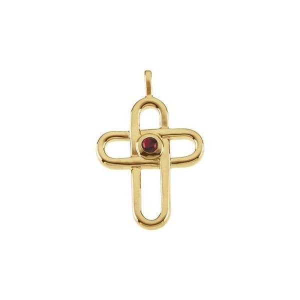 Solitaire Cross Pendant
