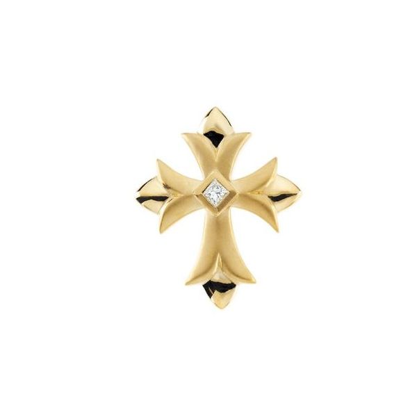 Solitaire Cross Pendant