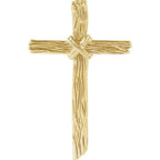 Woodgrain Cross Pendant