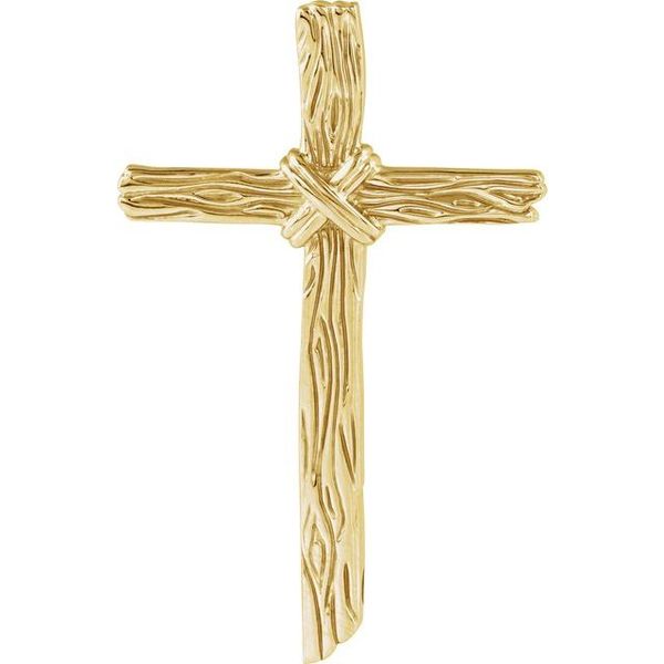 Woodgrain Cross Pendant