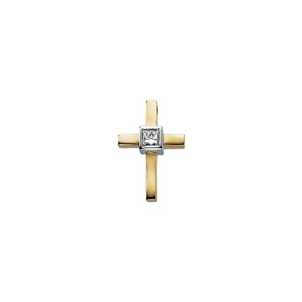 Solitaire Cross Pendant