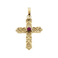 Solitaire Cross Pendant