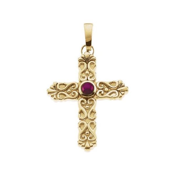 Solitaire Cross Pendant