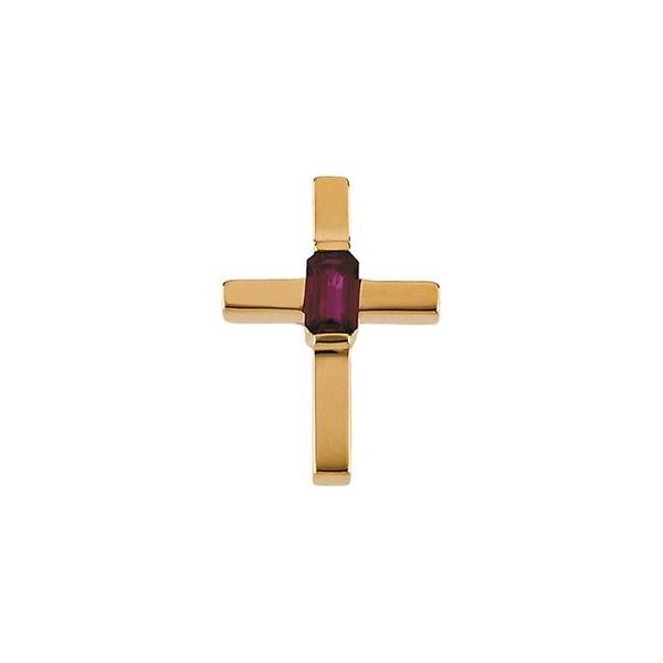 Solitaire Cross Pendant
