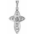 Bright-Cut Cross Pendant