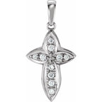 Bright-Cut Cross Pendant