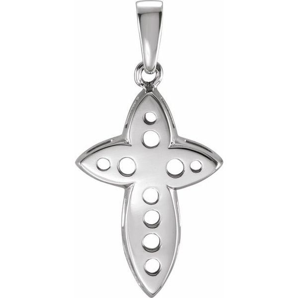 Bright-Cut Cross Pendant - Image 3