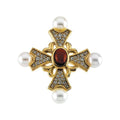 Vintage-Inspired Pearl Cross Pendant