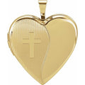Heart Locket with Cross