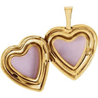 Enamel Roses & Cross Heart Locket - Image 3