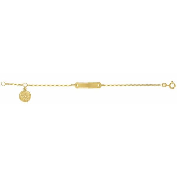 Engravable Youth Identification Bracelet with Angel Charm - Image 2