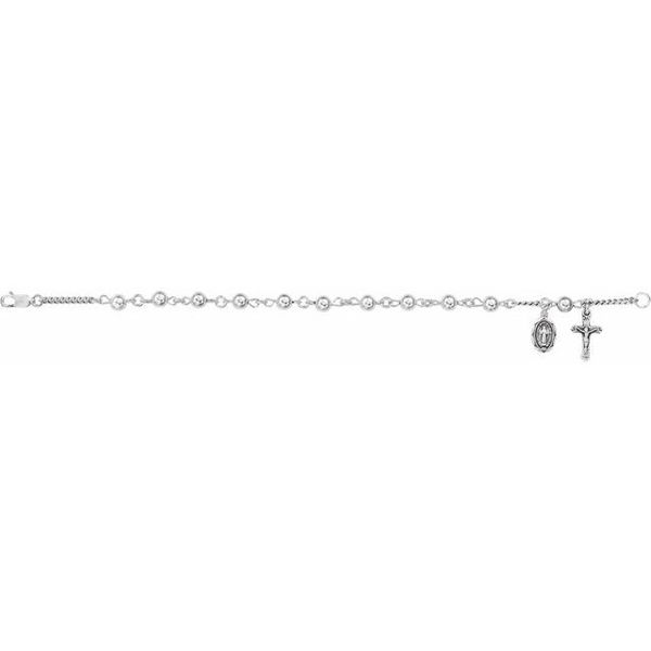 Crucifix & Medal Rosary Bracelet - Image 2