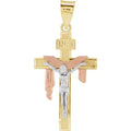 Tri-Color Crucifix Pendant