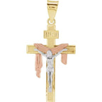 Tri-Color Crucifix Pendant