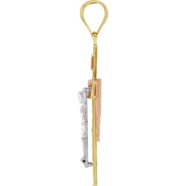 Tri-Color Crucifix Pendant - Image 2