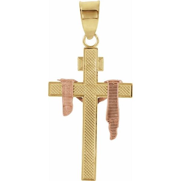 Tri-Color Crucifix Pendant - Image 3