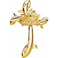 Floral-Inspired Cross Pendant