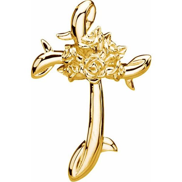 Floral-Inspired Cross Pendant