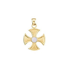 Solitaire Maltese Cross Pendant