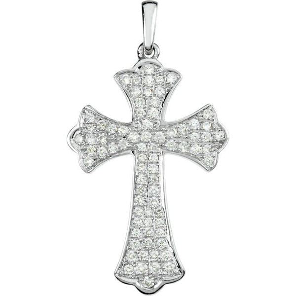 Micro Pavé-Style Cross Pendant