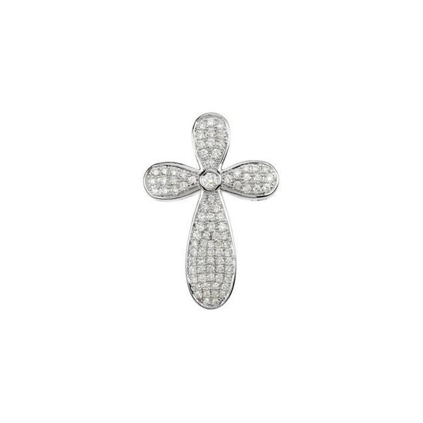 Micro Pavé-Style Cross Pendant