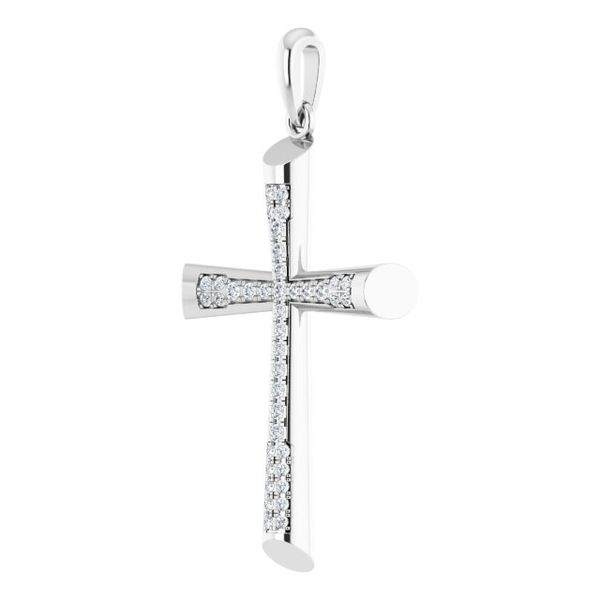 Micro Pavé-Style Cross Pendant - Image 2