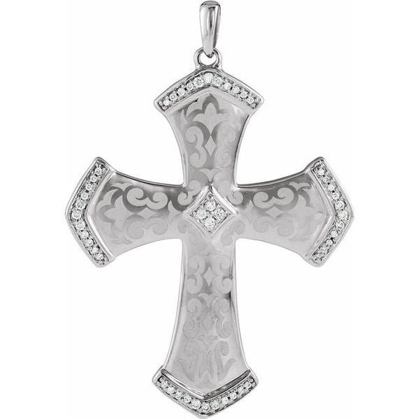 Laser Engraved Cross Pendant
