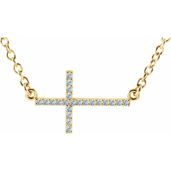 Sideways Cross Necklace