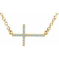 Sideways Cross Necklace