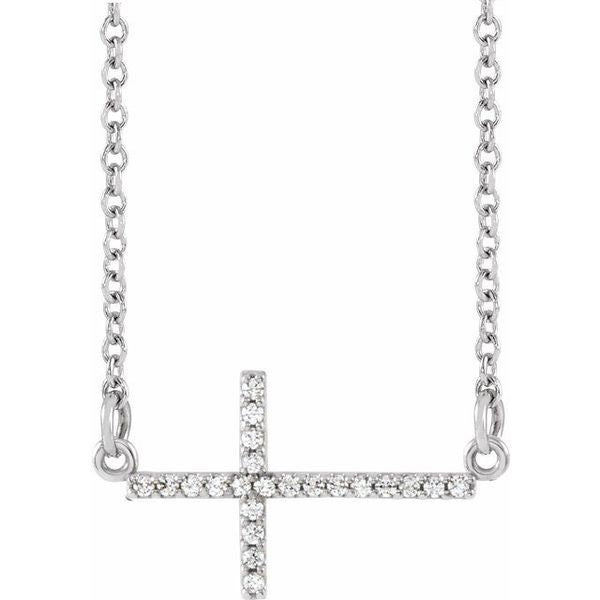 Sideways Cross Necklace