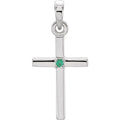 Birthstone Cross Pendant