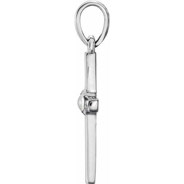 Pearl Cross Pendant - Image 2