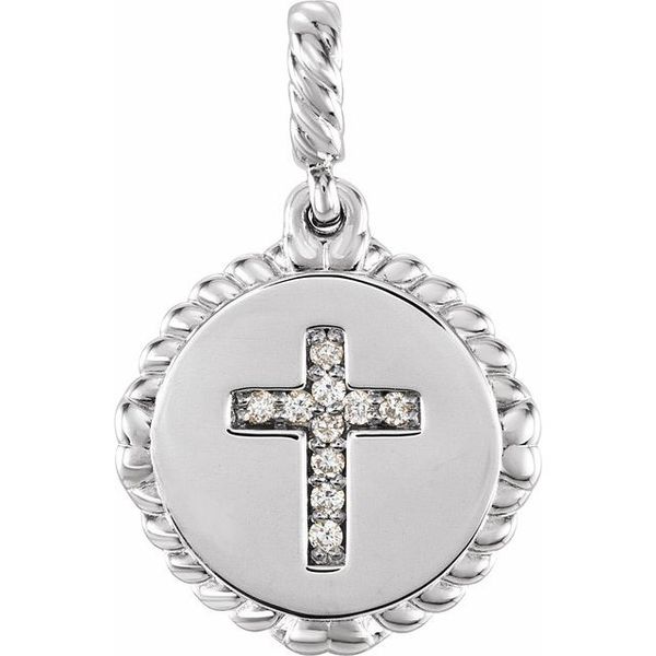 Accented Cross Disc Pendant