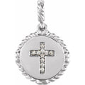 Accented Cross Disc Pendant