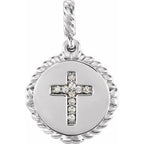 Accented Cross Disc Pendant