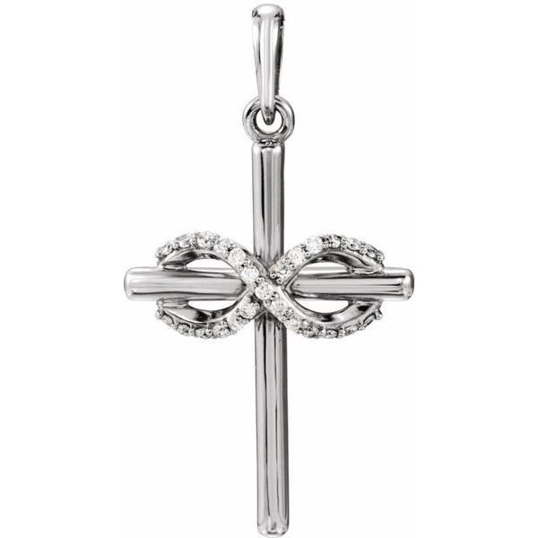 Infinity-Inspired Cross Pendant