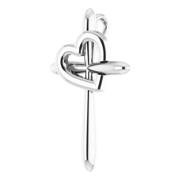 Cross with Heart Pendant - Image 2