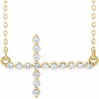 Sideways Cross Necklace