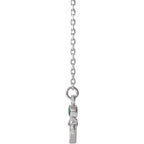Accented Sideways Cross Necklace - Image 2