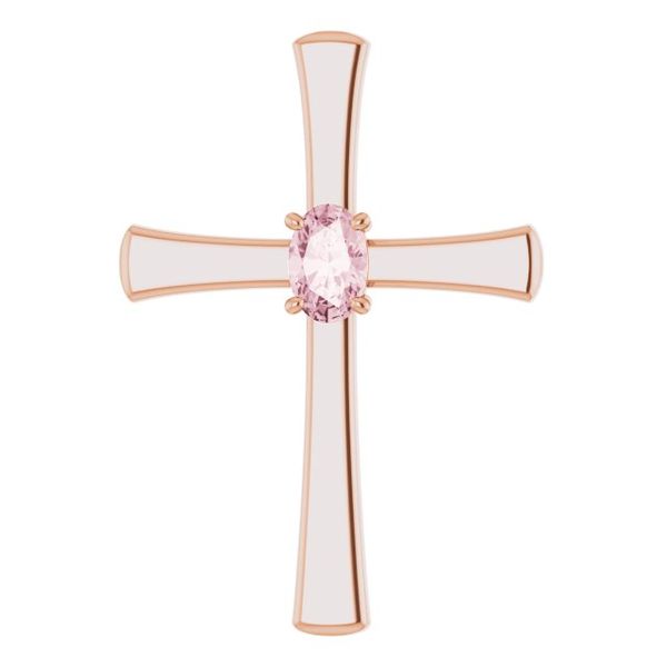 Solitaire Cross Pendant