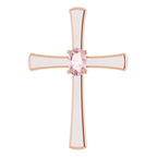 Solitaire Cross Pendant