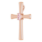 Solitaire Cross Pendant - Image 2