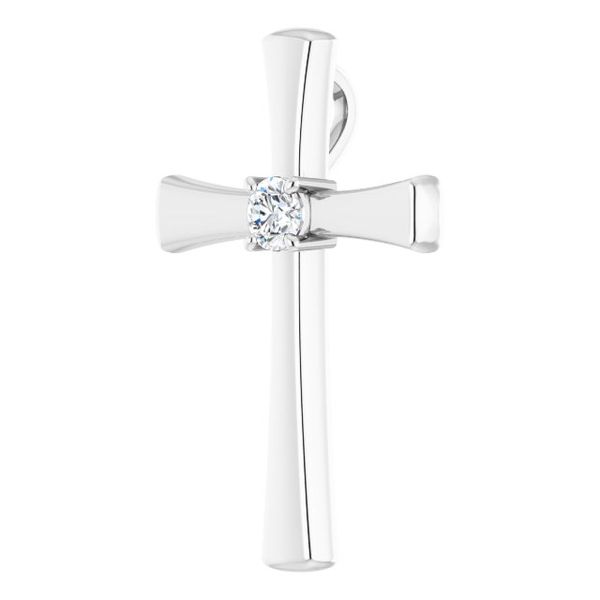Solitaire Cross Pendant - Image 2