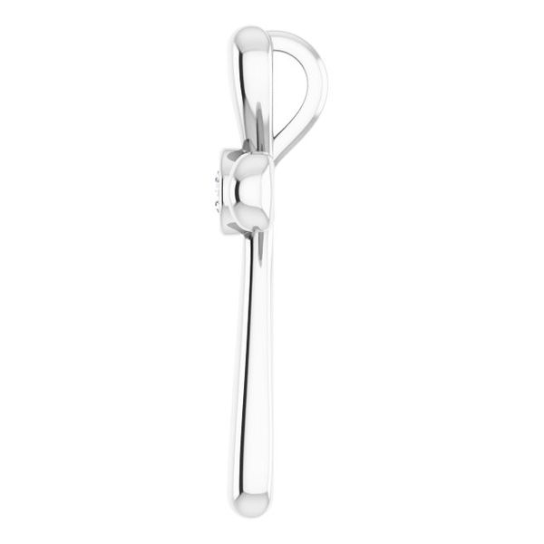 Solitaire Bezel-Set Cross Pendant - Image 3