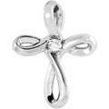 Solitaire Cross Pendant