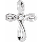 Solitaire Cross Pendant
