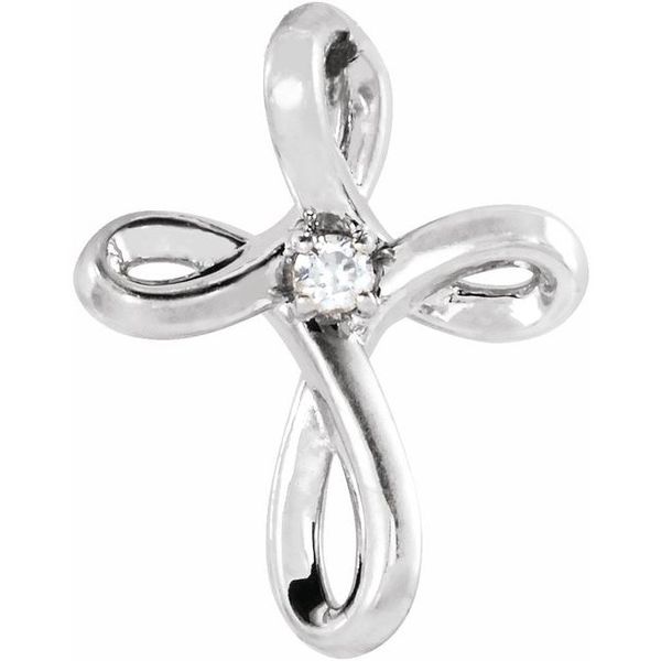 Solitaire Cross Pendant